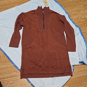 NWT Entro Brown Long Sleeve Dress MEDIUM